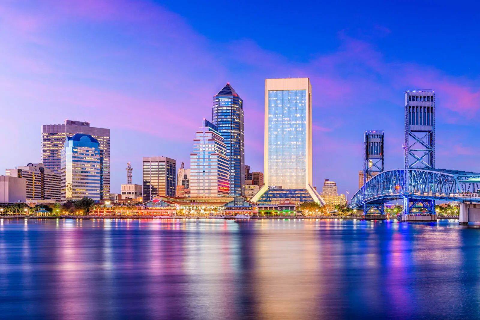 Jacksonville skyline over the St. Johns River